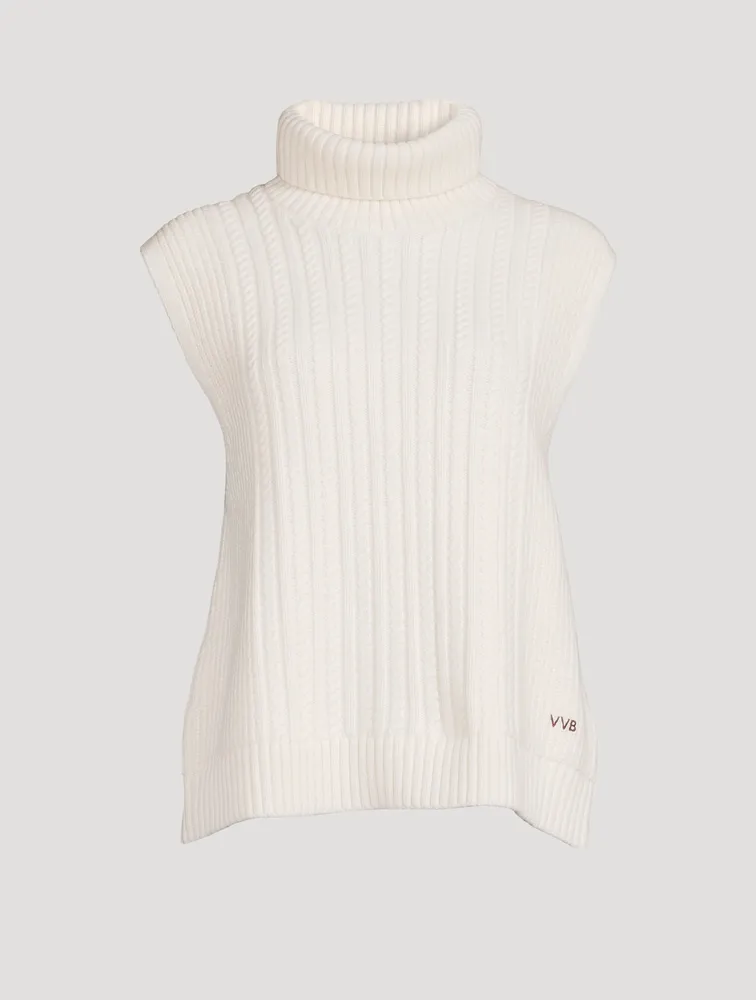 Sleeveless Turtleneck Sweater