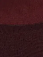 Merino Wool Turtleneck Sweater With Piping