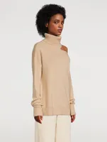 Raundi Wool-Blend Cold-Shoulder Sweater