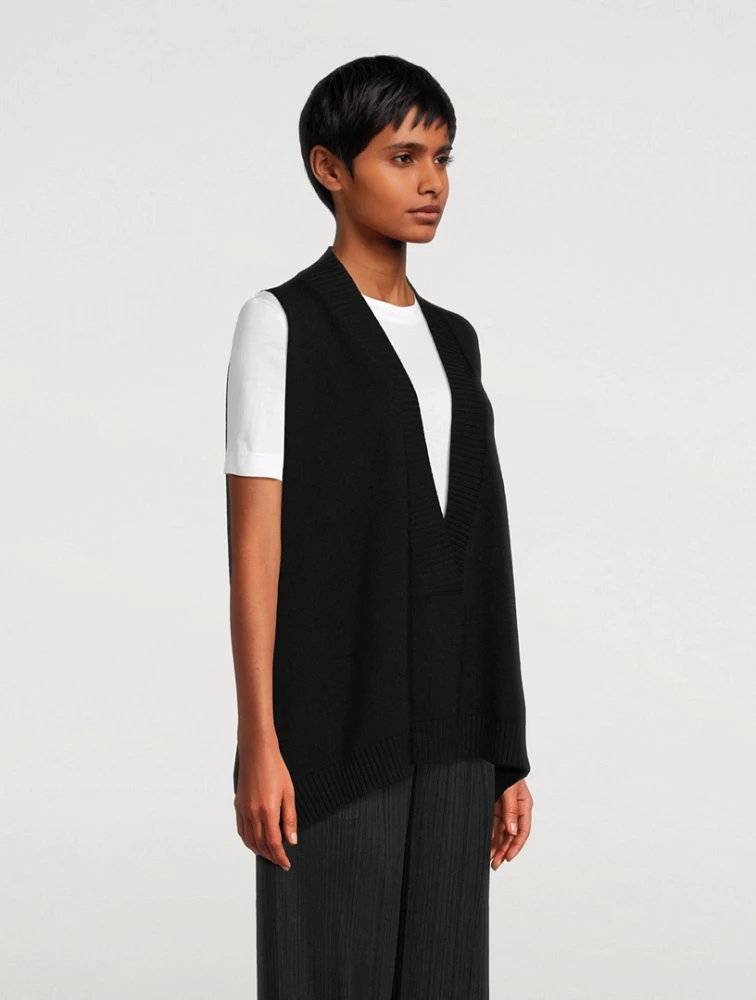 Cashmere Deep V-Neck Sweater Vest