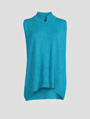 Cashmere High-Neck Sleeveless Sweater