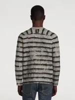 Wool And Mohair Brushed Striped Sweater