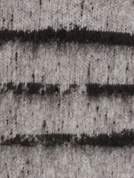 Wool And Mohair Brushed Striped Sweater