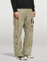 Loose Cargo Pants Camo Print