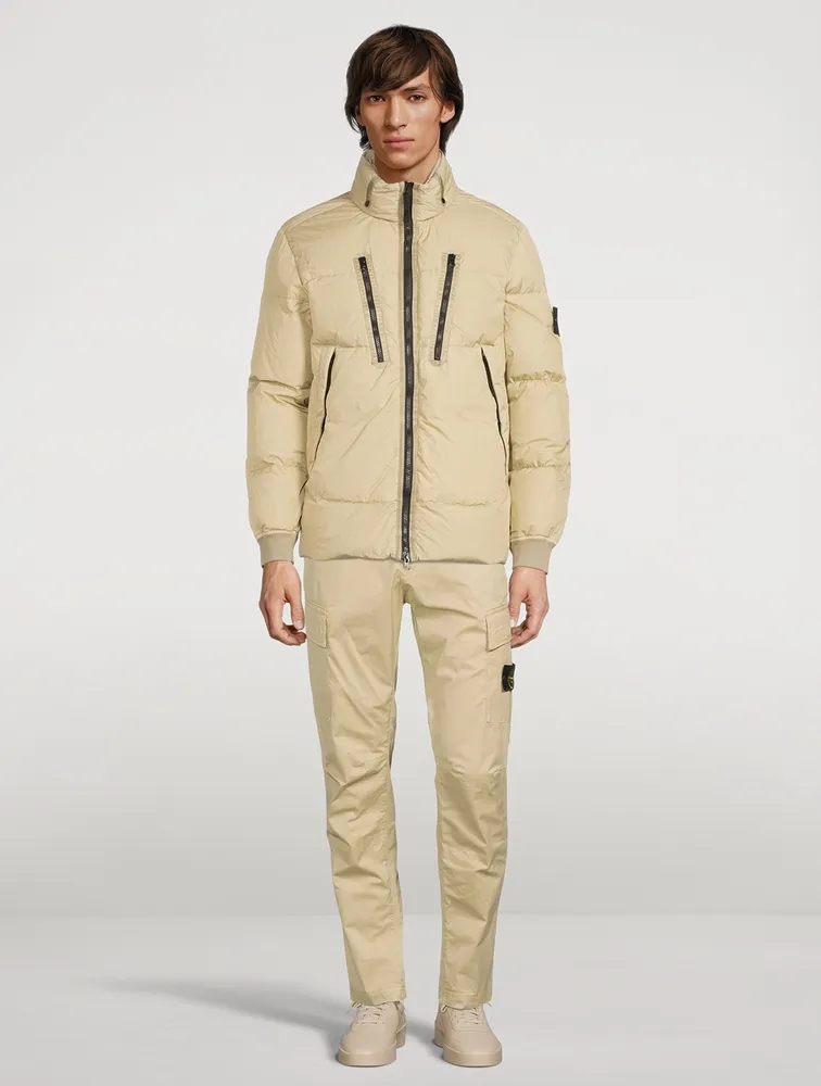 Garment-Dyed Crinkle Down-TC Jacket