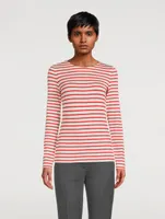 Jersey Long-Sleeve T-Shirt Stripe Print