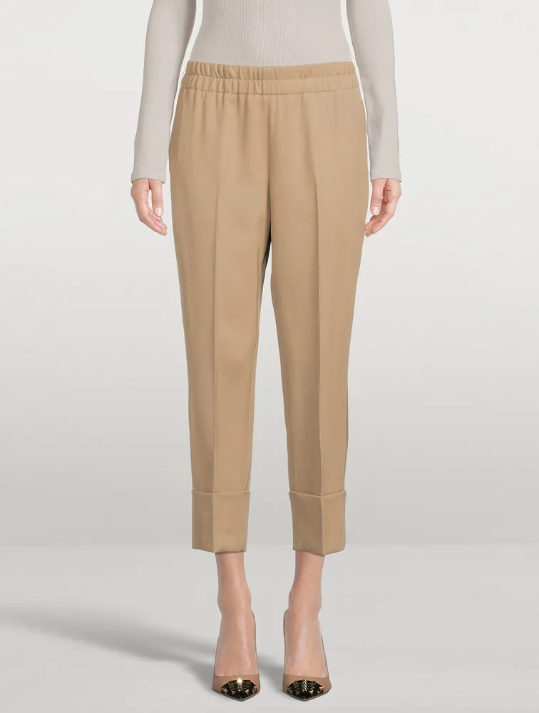 Farell Cropped Wool Trousers