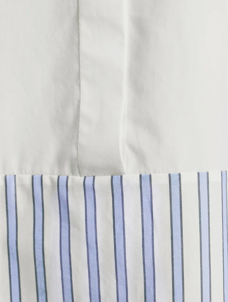 Colourblock Cotton Shirt Stripe Print