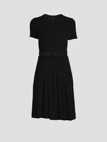 Belted Jersey Midi Dress