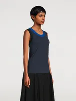 Colourblock Merino Wool Sleeveless Sweater