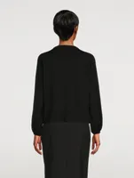 Puff-Sleeve Wool Sweater With Paillettes