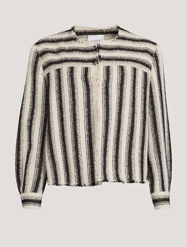 Tweed Jacket Stripe Print
