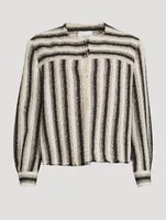 Tweed Jacket Stripe Print