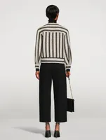 Tweed Jacket Stripe Print