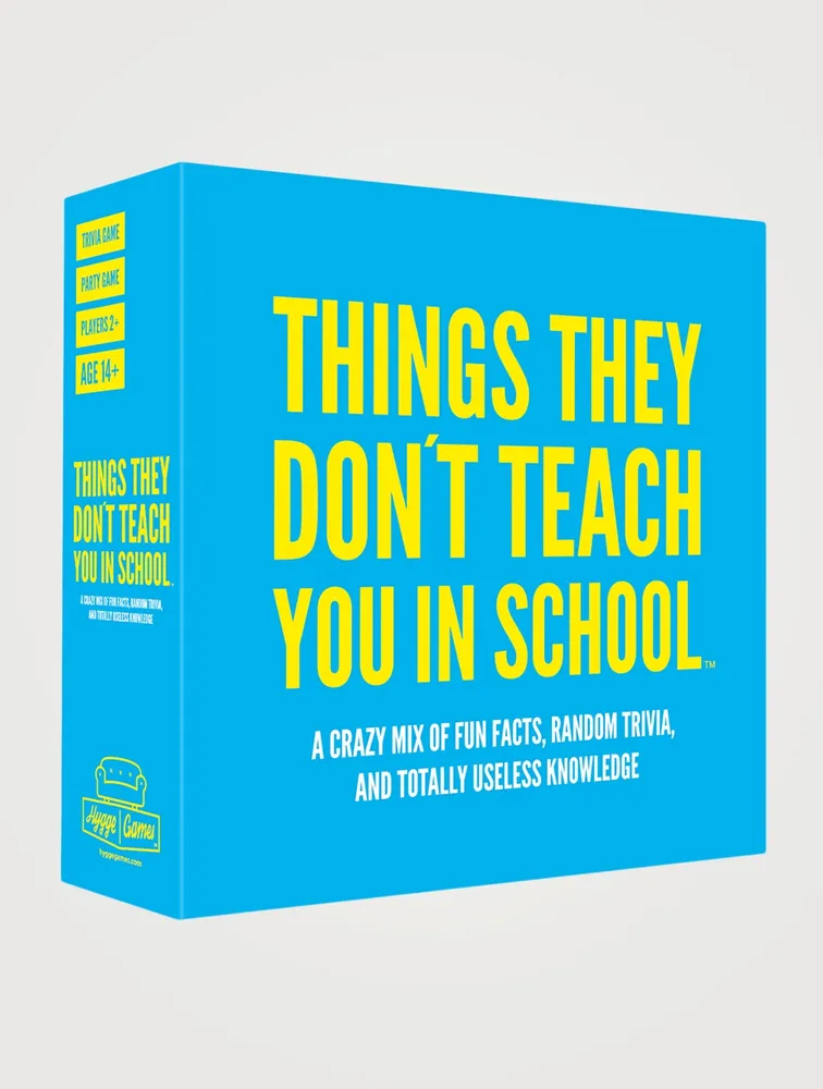 Things They Don’t Teach You In School Trvia Game