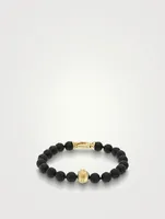 Icon 18K Gold Onyx Beaded Eternity Bracelet