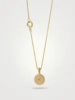 Icon 18K Gold Pendant Necklace With Black Diamond