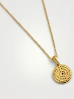 Icon 18K Gold Pendant Necklace With Black Diamond