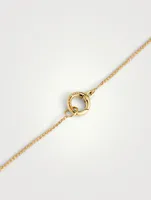 Icon 18K Gold Pendant Necklace With Black Diamond