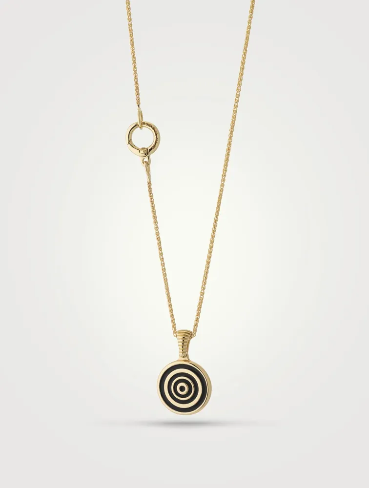 Acies 18K Gold Ipnotic Pendant Necklace