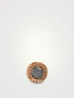 Warrior 18K Rose Gold Single Stud Earring With Hematite And Champagne Diamonds