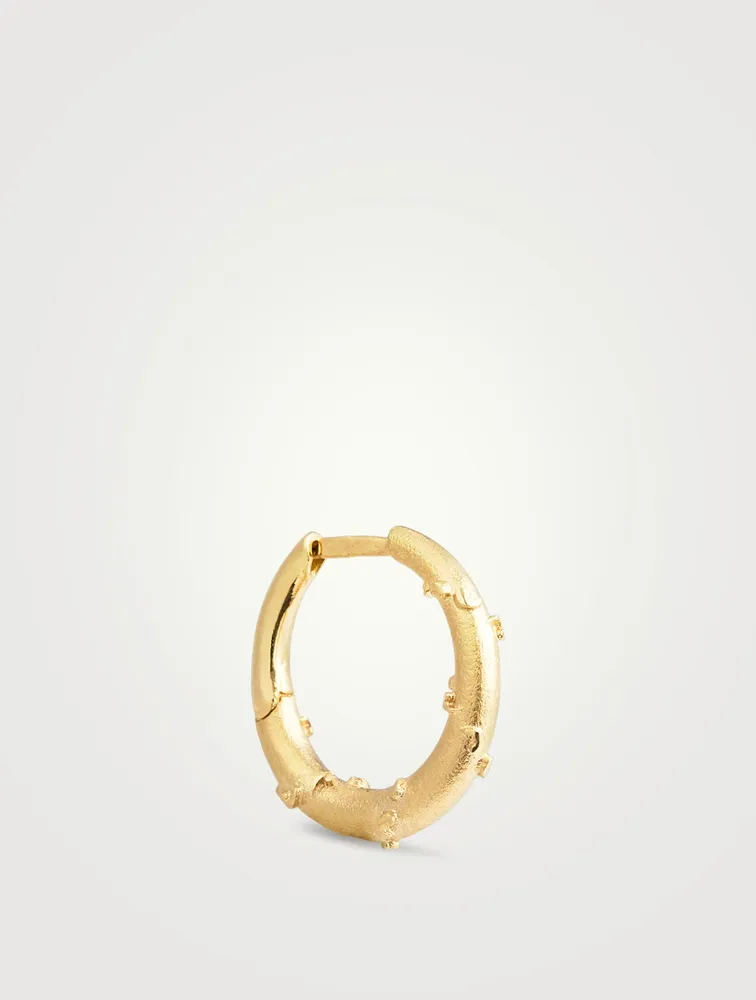 Icon 18K Gold Mono Hoop Earring