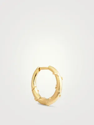 Icon 18K Gold Mono Hoop Earring