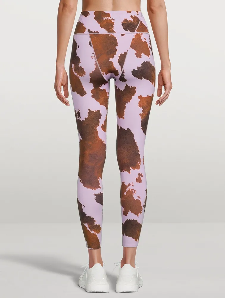 IVY PARK High-Waisted Leggings Cow Print