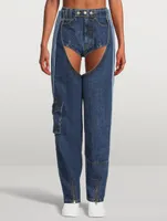 IVY PARK Denim Chaps With Shorts