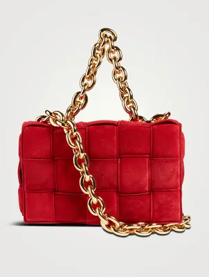 The Chain Cassette Intrecciato Suede Bag