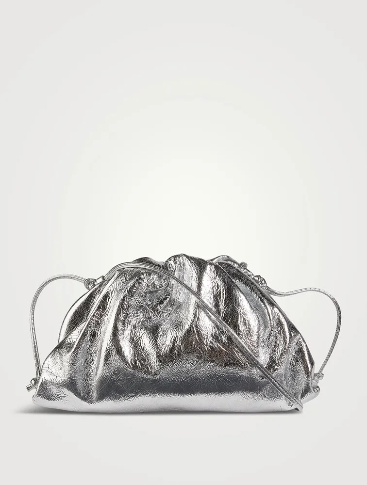 The Mini Pouch Metallic Leather Clutch