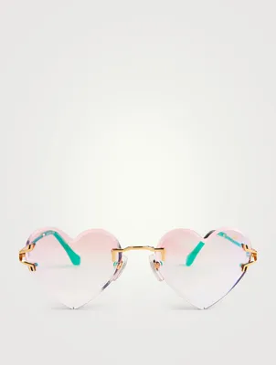 VF Heart Decor 24K Gold Heart Sunglasses