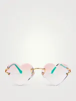 VF Heart Decor 24K Gold Heart Sunglasses
