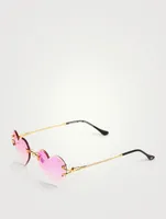 VF Heart Decor 24K Gold Heart Sunglasses