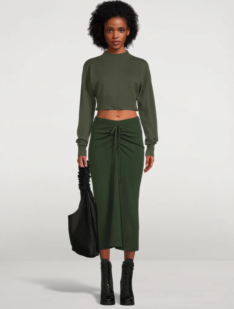 Wool And Cashmere Oversized Crop Top