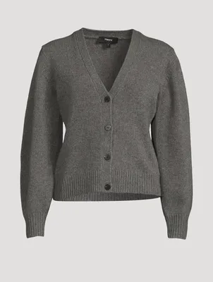 Shaped Wool And Cashmere Cardigan