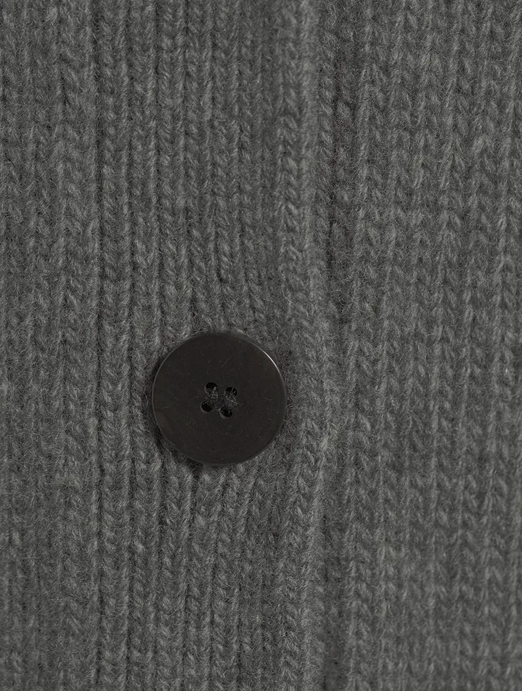 Shaped Wool And Cashmere Cardigan