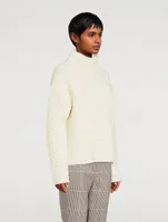 Mixed Cable-Knit Wool And Cashmere Sweater