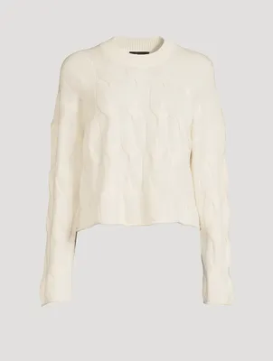 Cable-Knit Crop Sweater