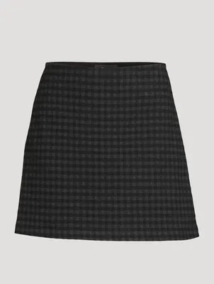High-Waisted Mini Skirt Gingham