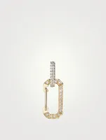 Chiara 18K Gold Carabiner Earring With Diamonds