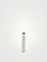 Chiara 18K White Gold Small Carabiner Earring With Diamonds
