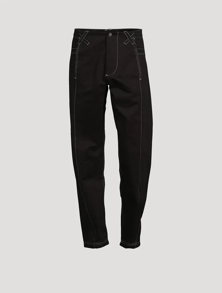 Straight Non-Stretch Canvas Workwear Pants