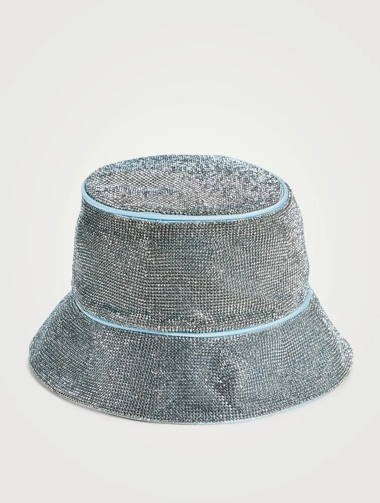 KARA Crystal Mesh Bucket Hat