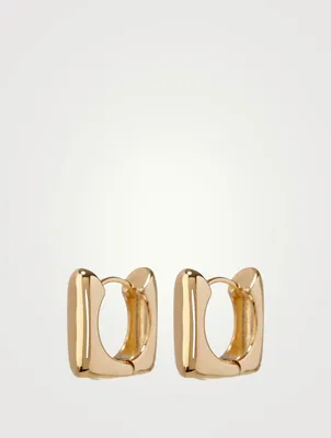 Art Deco Huggie Hoop Earrings