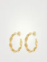 Pavé Mariner Hoop Earrings