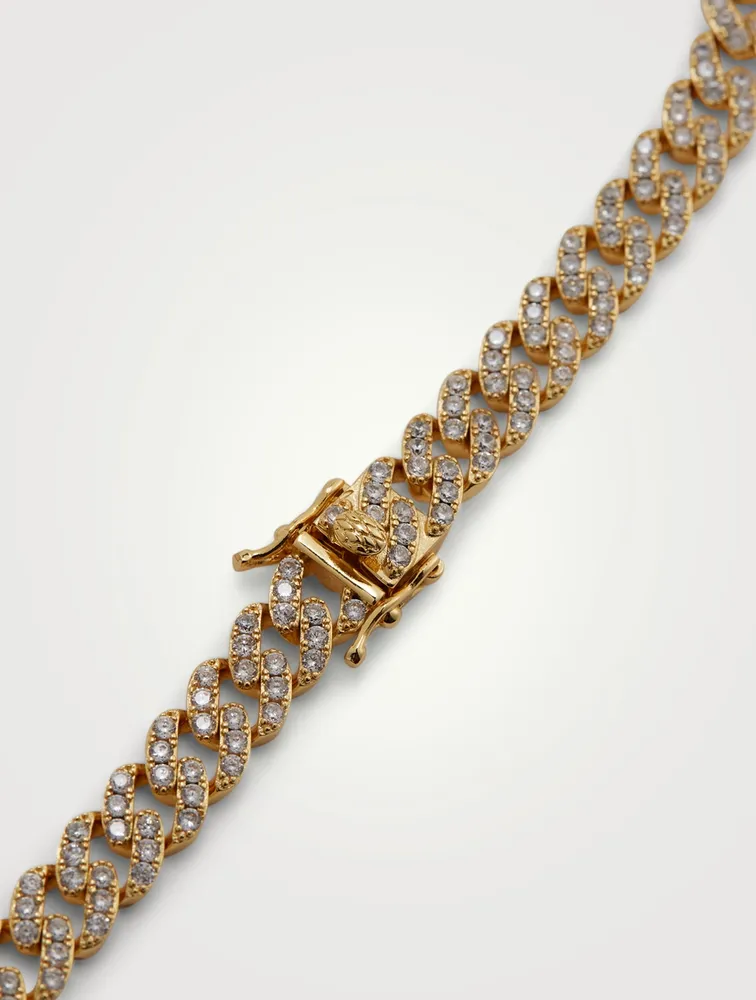 Cuban Pavé Link Necklace