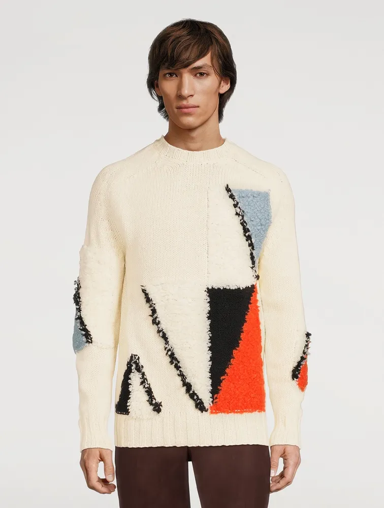 Wool And Mohair Jacquard Sweater