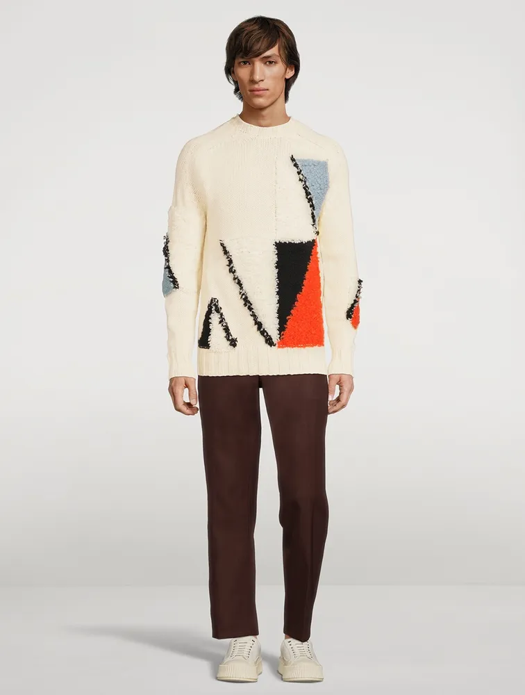 Wool And Mohair Jacquard Sweater