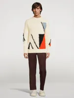 Wool And Mohair Jacquard Sweater